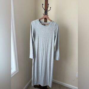Madewell Light Gray Long Sleeve Dress